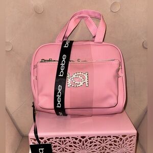bebe Pink Crystal-Logo Mini Tote